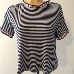 Cropped Striped Tee